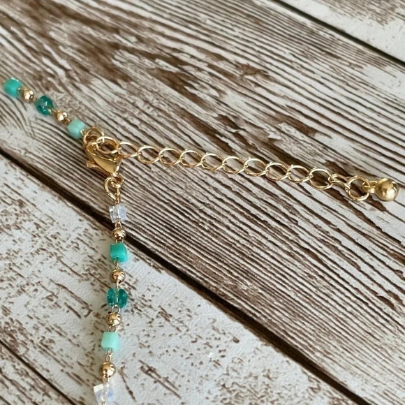 Boho Choker Glass  Beaded Necklace - Picture 3 of 5